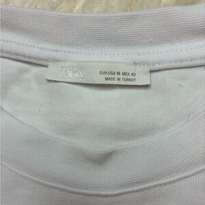 Zara White Crewneck Tee